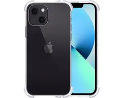 Hoesje - Geschikt voor Apple iPhone 14 - Sterk & Shockproof - Siliconen Shock Case - Hoes Cover - Telefoonhoes - Transparant