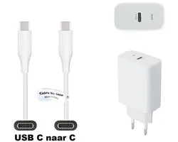 OneOne 30W super snellader. Oplader met sterke 3,0m USB C naar C kabel. PD lader adapter past op Poco F4, Poco F5, F5 Pro, Poco F6, F6 Pro, Poco F7 Pro, F7 Ultra, Poco M4 Pro, Poco M6, M6+, M6 Pro, X3 GT, Xiaomi