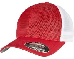 Urban Classics - 360 OMNIMESH 2-TONE Flexfit pet - L/XL - Rood/Wit