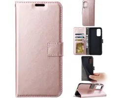 Étui portefeuille pour livre adapté à : Xiaomi Redmi Note 12 Pro / Poco X5 Pro - Or rose