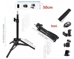 HiCHiCO® Telefoon Statief - Camerastatief - Tripod smartphone - Statief – Mini Tripod 50cm met Draagtas
