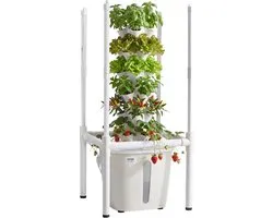 VEVOR Tour Hydroponique avec 30 Pods, Tour Hydroponique à 6 Niveaux, Kit de Système de Culture Hydroponique avec Lampe de Croissance LED, Contrôle par Application, Réservoir d'eau de 20L & Pompe, Tour Hydroponique pour Herbes, Fruits & Légumes