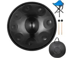 VEVOR Bruin Harmonische Handpan Drum Handpan in D Minor 9 Notes 22 inch Stalen Handtrommel met Zachte Hand Pan Tas Hand Pan Hang Drum