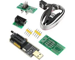Flash Programmer pour puces EEPROM et BIOS SOIC8 SOP8 avec Clip et Adaptateur pour Programmation USB