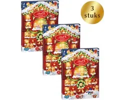 Lindt TEDDY Chocolade Adventskalender voor kinderen multi-pack 3x 170 gram - Aftellen tot Kerst - 24 chocolade verrassingen - Kerstcadeau - Chocolade cadeau