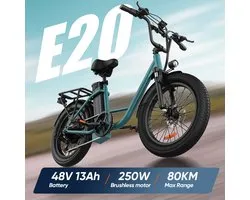 Vélo électrique URLIFE E20 20" x 3 avec batterie amovible 48 V 13 Ah