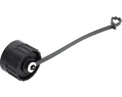 Amphenol C016 00U000 010 12 capuchon de fermeture ecomate pour fiche de câble I capuchon de protection I noir I capuchon pour fiche ronde I capuchon anti-poussière