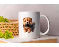 Mug en peluche Chow Chow - chiens - cadeau - présent - chiots - amour de chiot - amoureux des chiens - chien - chiens - amour de chiot - mon chien - amour de chien - monde canin