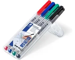 STAEDTLER Lumocolor B non-permanente pen - Box 4 kleuren