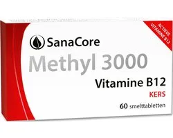 SanaCore Methyl 3000 [ 100% Actieve vitamine B12 ] Zonder Foliumzuur