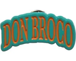 Don Broco - Orange Logo Pin - Turquoise/Oranje