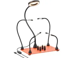 VEVOR Soldeerhulpmiddel Derde Hand Magnetisch Soldeerstation Led Vergrootlamp 4 Pcb Houders