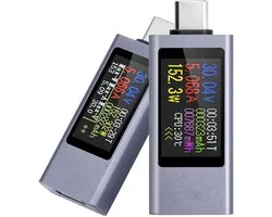 USB C Tester Meetinstrument voor Voltage, Stroom en Capaciteit (2 Stuks) - Realtime Laadmonitor