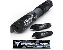 Breaking Limits Barbell Pad - Pour Squat & Hip Thrust - Protège-cou pour barre d'haltères - Squat Pad/Coussin - Camo