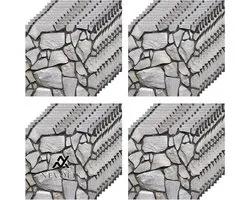 Nevolis 40-Pack 3D Self-Adhesive Wall Panels - Indoor Outdoor Use Waterproof Stone Look Wall Tiles - 30 x 30 cm Stone Wallpaper .
