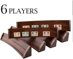Ensemble de jeu de rami ovale fait à la main pour 6 joueurs - Okey - Édition de Luxe - Comprend un sac - Rummi