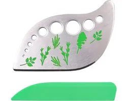 9 Holes Herb Stripper - Leaf Stripper - Spice Cutter met Veilige Deksel - RVS Gereedschap voor Groenten - Sandstalks - Kale - Herb - Rosemary - Mint