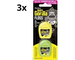 3x Piksters Gorilla Floss Waxed X-Strong Twin-Pack | 2 x 8 meter | Voordeelverpakking