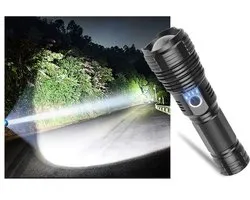 LED-zaklamp, lumen 4200 XHP 70.2 PROFESSIONAL-XLED - oplaadbaar USB zoeklicht - handzaam formaat
