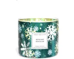 Bougie parfumée à 3 mèches Bath and Body Works Sweater Weather