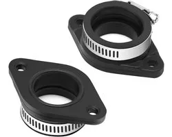 Motorcycle Intake Manifold - Carburetor Adapter Boots - Motorfiets Onderhoud - Hoge Dichtheid Rubber - 2 stuks - Zwart
