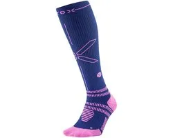 STOX Energy Socks Hardloopsokken Dames - Compressiekousen - Compressie Sokken Hardlopen - Sportsokken Donkerblauw - Maat L: 40-43 - 1 Paar