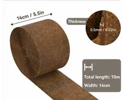 VidaStore borderrand cortenstaal 10 meter vlak - Borderrand - Cortenstaal borderrand - Gazonrand - 14 cm hoog - 10 meter lang
