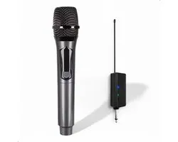 Tech Essentials® Kit Microphone Sans Fil - VHF - Rechargeable USB-C - Plug & Play - Karaoké - Studio - Jack 3,5-6,3 mm - ASMR - Compatible Partybox