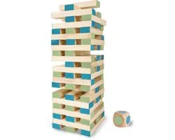BS Toys Grote Toren Spel - Toren Bouwen speelgoed - XXL Outdoor spel - Balanstoren - Stapeltoren - Stapelspel - Vallende toren - Spelletjes voor kinderen - Buiten speelgoed Tuin - Buitenspel - Buiten Spellen - Kinderspeelgoed vanaf 3 Jaar