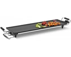 FRITEL Teppanyaki TY 1689 - Bakplaat / Platte grill kookplaat - Zwart / Zilver - 70cm - 3 à 6 personen - PFAS-vrij