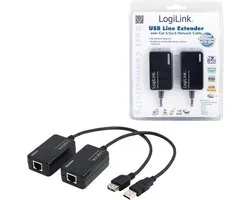 LogiLink UA0021D Extender (verlenging) USB-A 1.1 Via netwerkkabel RJ45 60 m
