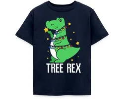Dinosaur Kerstmis Tree Rex Cadeaus Voor Kinderen T-Shirt Kinderen