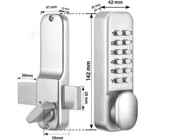 Mechanisch Combinatieslot - 11-cijferige Code Camdeurslot - Sluitloos Gecodeerd Slot - Keyless Smart Anti-Diefstal Home Security Slot - Zinc Alloy - Beveiliging met Code Lock - Nachtschoot Mechanisch Slot Sleutelloze Ingang