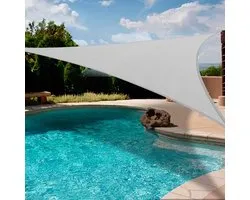 Pro-Care Driehoek Sunshade Sail 5.7x4x4m UV400 WaterProof Auvent - AVEC KIT DE MONTAGE - 100% HDPE - Garden Plein air - Plage - Camping Patio - Canapé de Pool - Tente Sun Shelter - Grijs