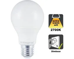 Standaard bol - E27 - 4W - Extra Warm Wit - 2700K - Dimbaar - Opaal