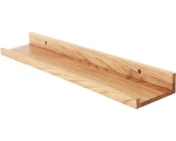 Floating Solid Wood Wall Mounted U-Shaped Shelves for Bedroom and Living Room