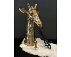 Goodyz - Animaux de la jungle - Girafe - Buste de girafe - avec éclairage - Couleur or -
