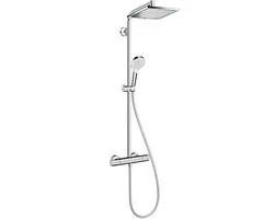 hansgrohe Crometta E - Showerpipe - 240mm - 1 straalfunctie - Chroom - Met thermostaat