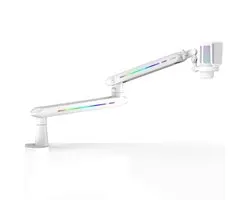 Verstelbare Microfoon Boom Arm met RGB Verlichting voor Gaming, Streaming en Podcasting - Desk Mount Klem