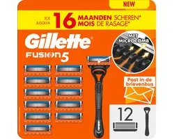 Gillette Fusion5 Scheermes voor Mannen - 1 Gillette Handvat + 12 Scheermesjes - Brievenbusverpakking (karton)
