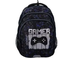 Studio V Crazy Console Rugzak - Schooltas jongens - 34,8 liter - 44 x 33 x 24 cm - Polyester - Zwart