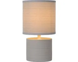 Lucide GREASBY - Tafellamp - Ø 14 cm - 1xE14 - Grijs - Japandi