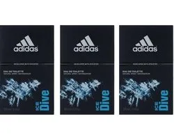 Adidas Ice Dive - Eau de toilette - 3 x 100 ml