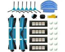 Accessoires Geschikt voor de Cecotec Conga Excellence 3090 robotstofzuiger: Set van 1 hoofdborstel, 4 HEPA-filters, 8 zijborstels, 3 V-flessen