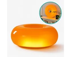 Lampe de Table LED Fedec 30 cm - Lampe design - Lampe moderne - Lampe Lune - Lampe d'ambiance 3500K - Oranje/blanc