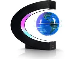 Ynkkvre - Globe Flottant Bureau Accessoire Bureau Décoration Boule de lévitation magnétique Soulagement du stress - Rotation 360° - Éclairage LED - Cadeau éducatif - Installation facile
