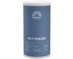Mattisson - MCT Poeder - Kokosnoot Olie Basis - Lichtzoete Melkachtige Smaak - Medium-Chain Triglyceride Vetzuur - Vegan Voedingssupplement - 160 Gram