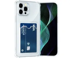 Coque arrière de test de choc en silicone transparent anti-choc avec porte-carte - Convient pour Samsung Galaxy A53 / A53 5G - Transparent