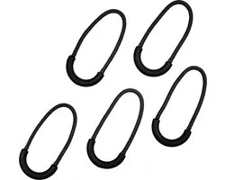 Zipper Pullers set van 5 stuks zwart