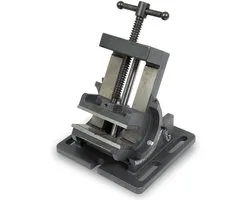 EBERTH étau de machine, inclinable à 90°, en fonte d'acier, capacité de serrage maximale 105 mm, largeur de mors 100 mm, étau pour perceuse, fraiseuse, étau pour colonne de perçage